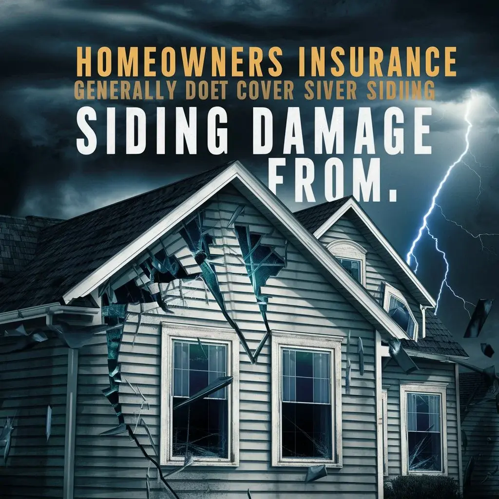 Homeowners insurance generally does not cover siding damage from