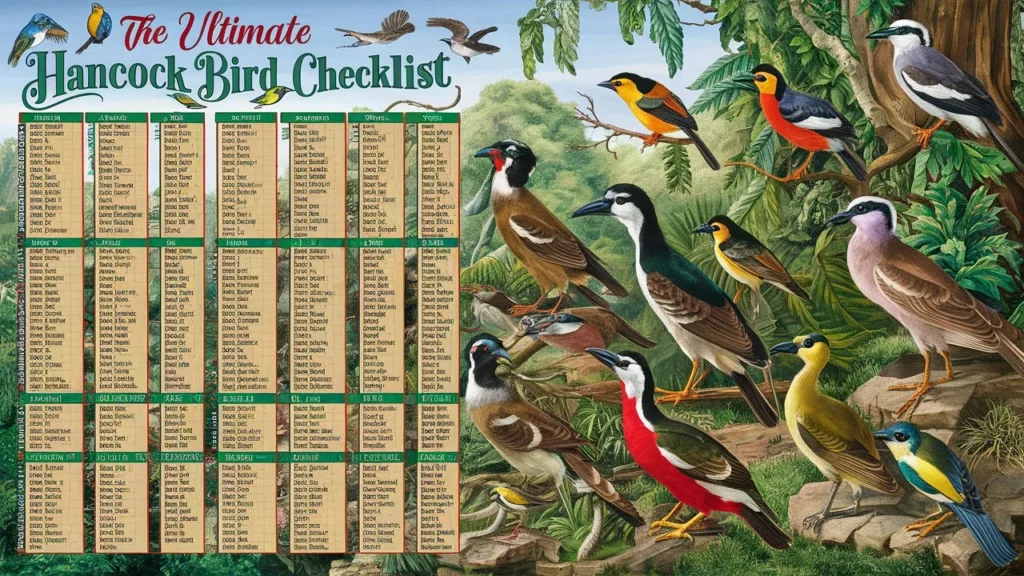 The Ultimate Hancock Bird Checklist